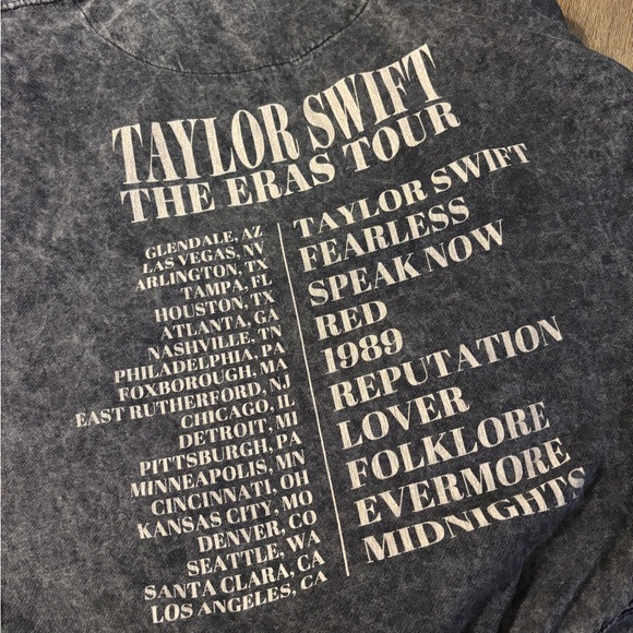 taylor swift the eras tour black washed hoodie - Picture 2 of 2